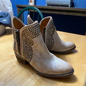 Circle G Woman’s Distressed Studded Ankle Boots